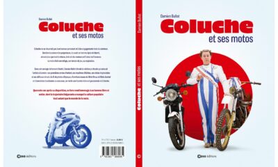 Couverture du livre Coluche et ses motos à paraître le 13 mai 2026