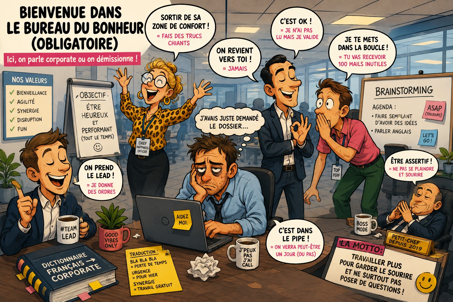Expressions et anglicismes au bureau