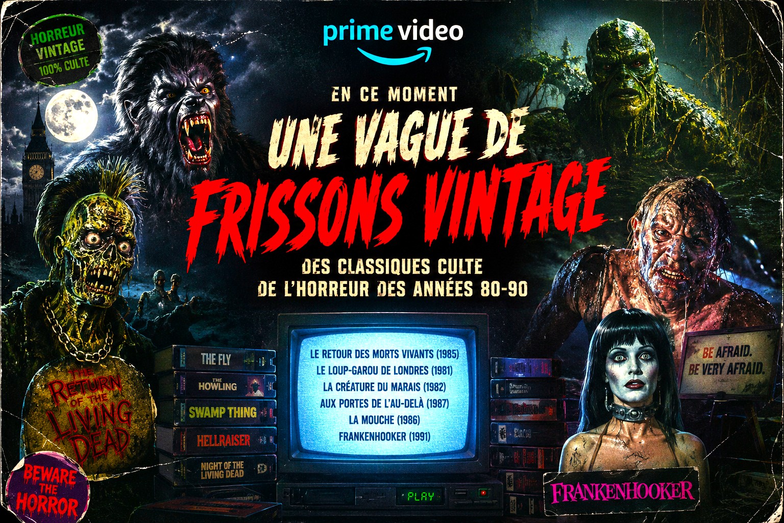 Prime Video films d'horreur années 80