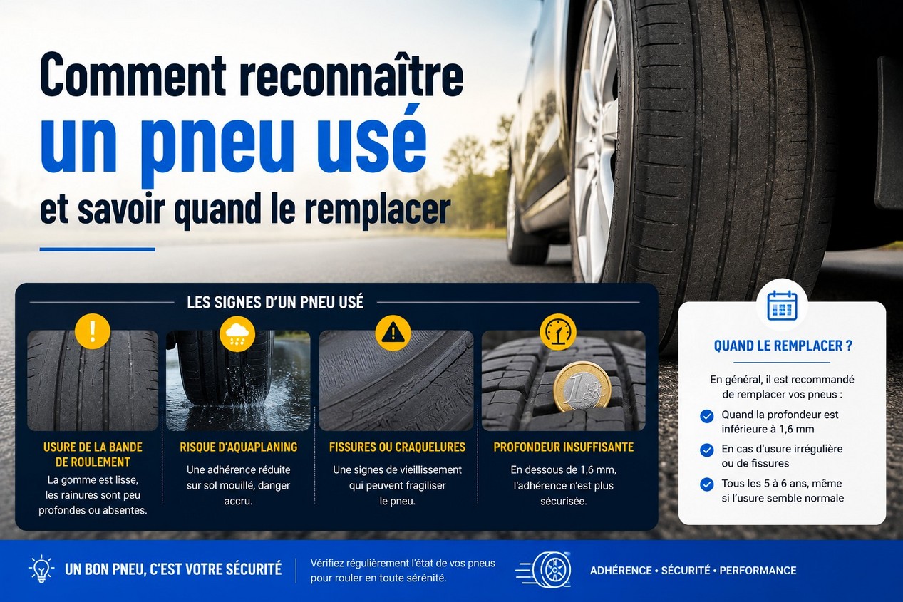 comment voir si vos pneus sont usés