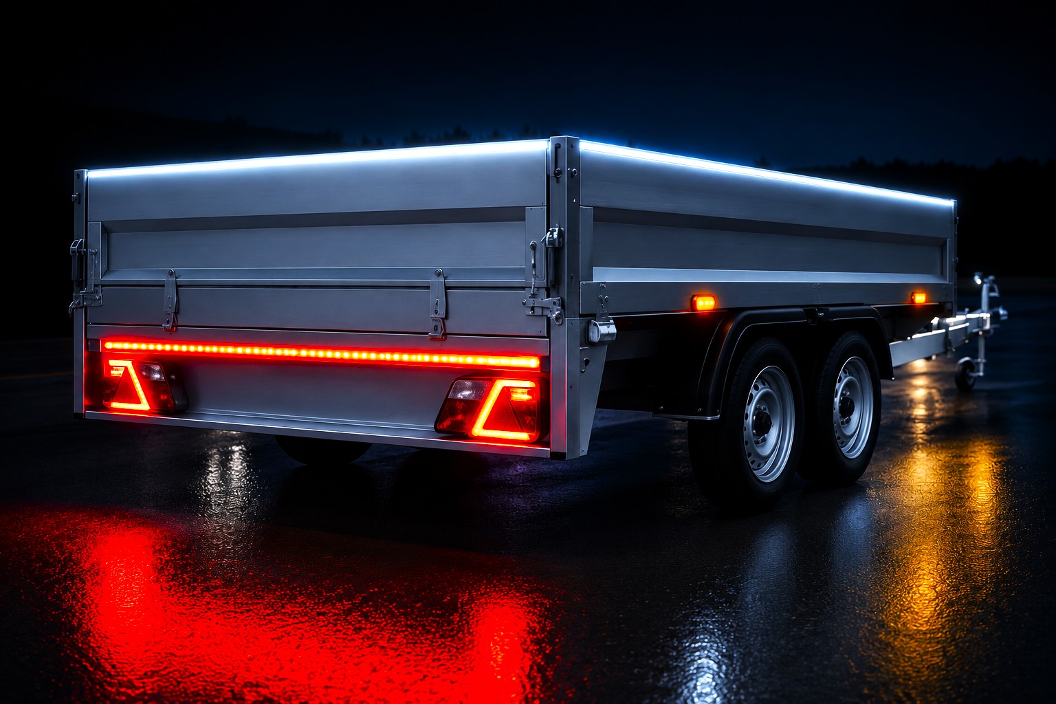 Remorque de voiture avec des feux à LED