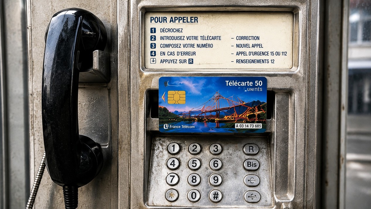 Cabine téléphonique à carte