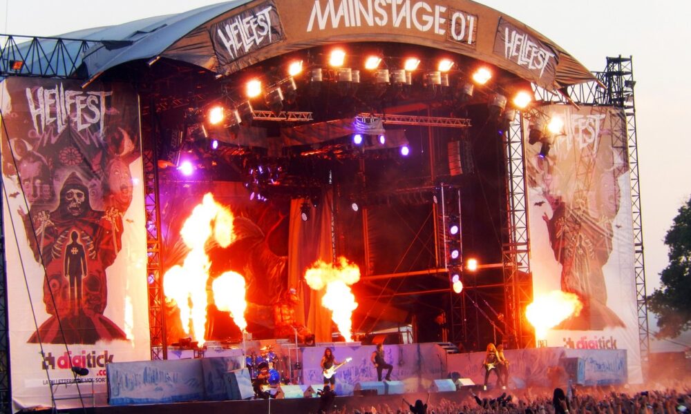 Le groupe britannique Iron Maiden au festival Hellfest en 2014