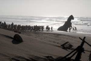 Cheval de Troie échoué sur la plage