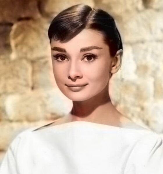 L'actrice britannique Audrey Hepburn en 1956