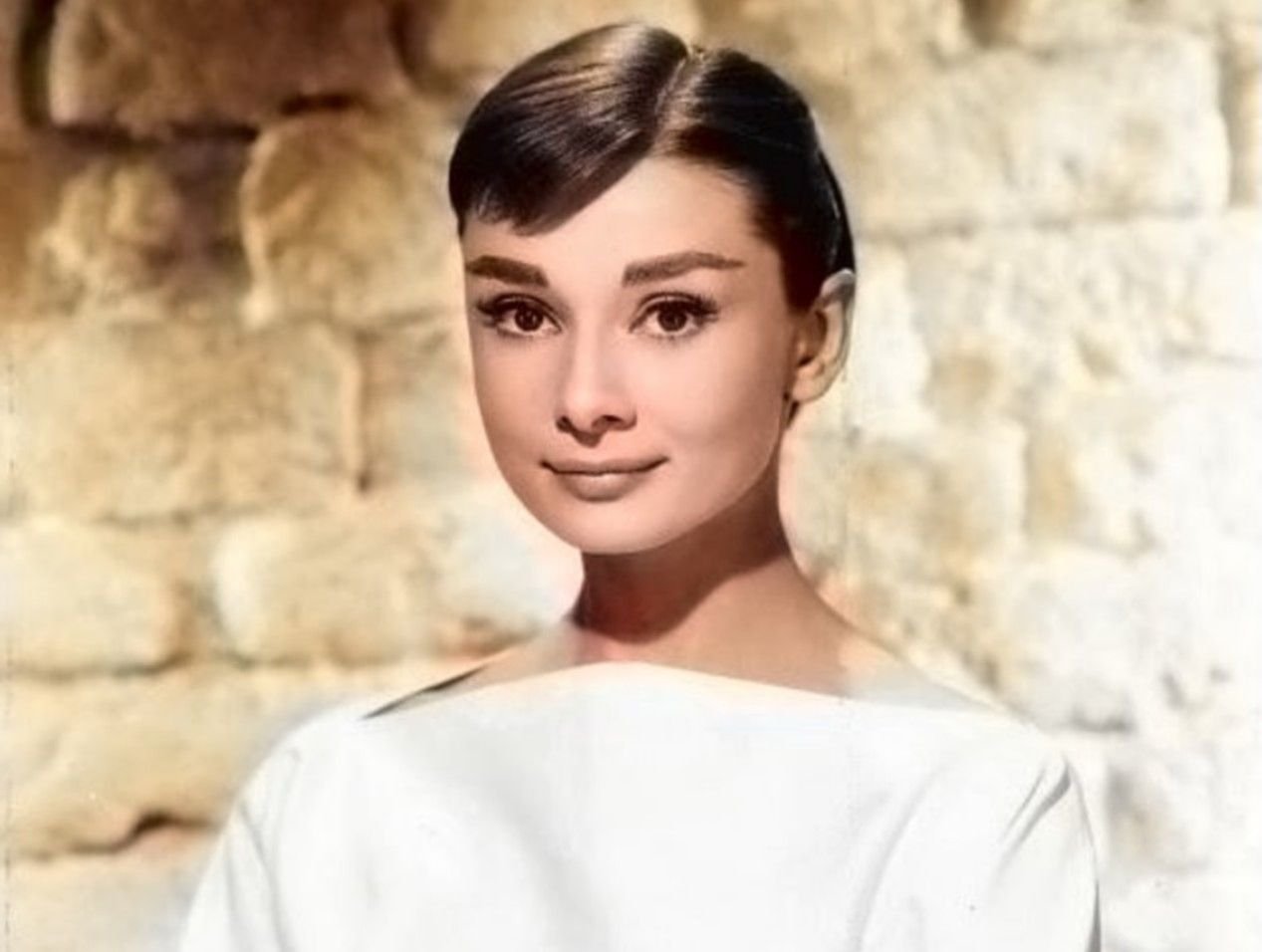 L'actrice britannique Audrey Hepburn en 1956