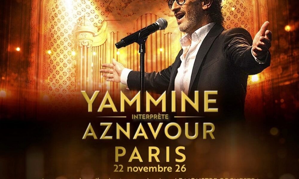 Affiche du chanteur Ghassan Yammine qui reprend Charles Aznavour le 22 novembre 2026 à Paris