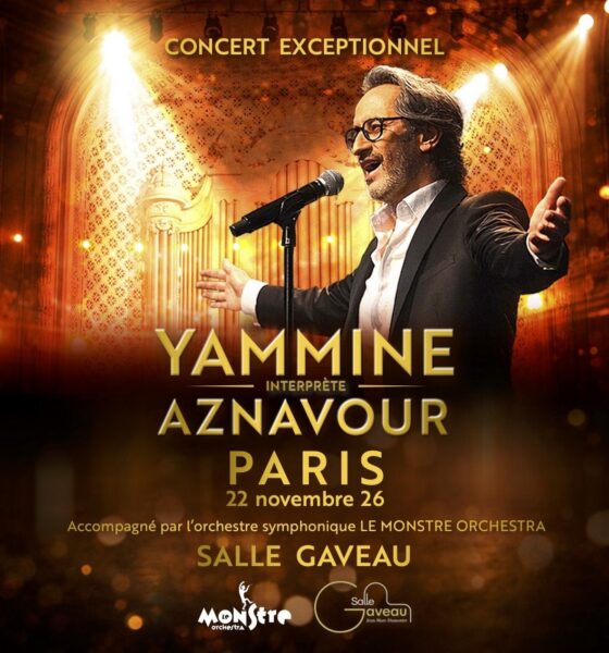 Affiche du chanteur Ghassan Yammine qui reprend Charles Aznavour le 22 novembre 2026 à Paris