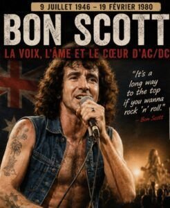 Bon Scott ancien chanteur du groupe de hard rock australien AC/DC