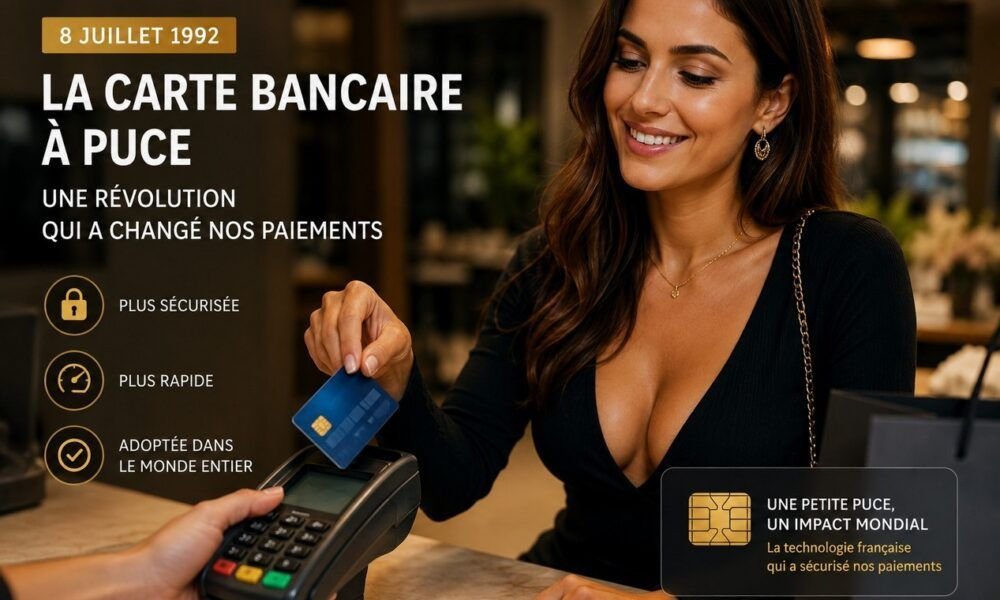 Femme qui paie ses achats avec une carte bancaire à puce