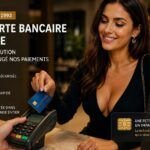 Femme qui paie ses achats avec une carte bancaire à puce