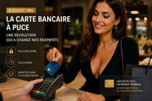 Femme qui paie ses achats avec une carte bancaire à puce