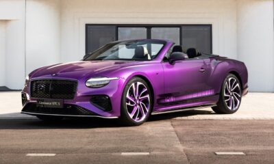 Bentley Continental GTC modèle unique pour les 80 ans de la marque. Peinture Supernova Purple Ombre