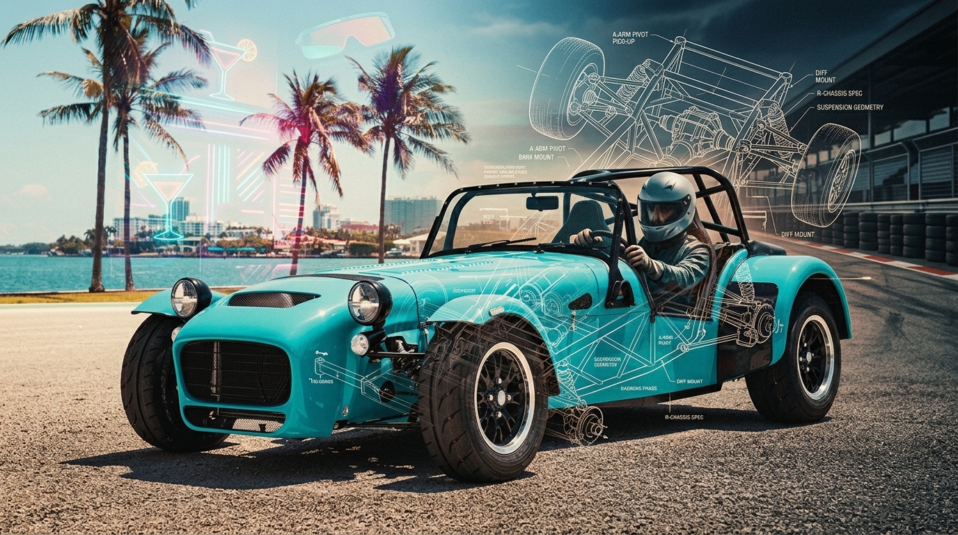 Caterham Seven Miami: une esthétique trompeuse, un châssis de piste