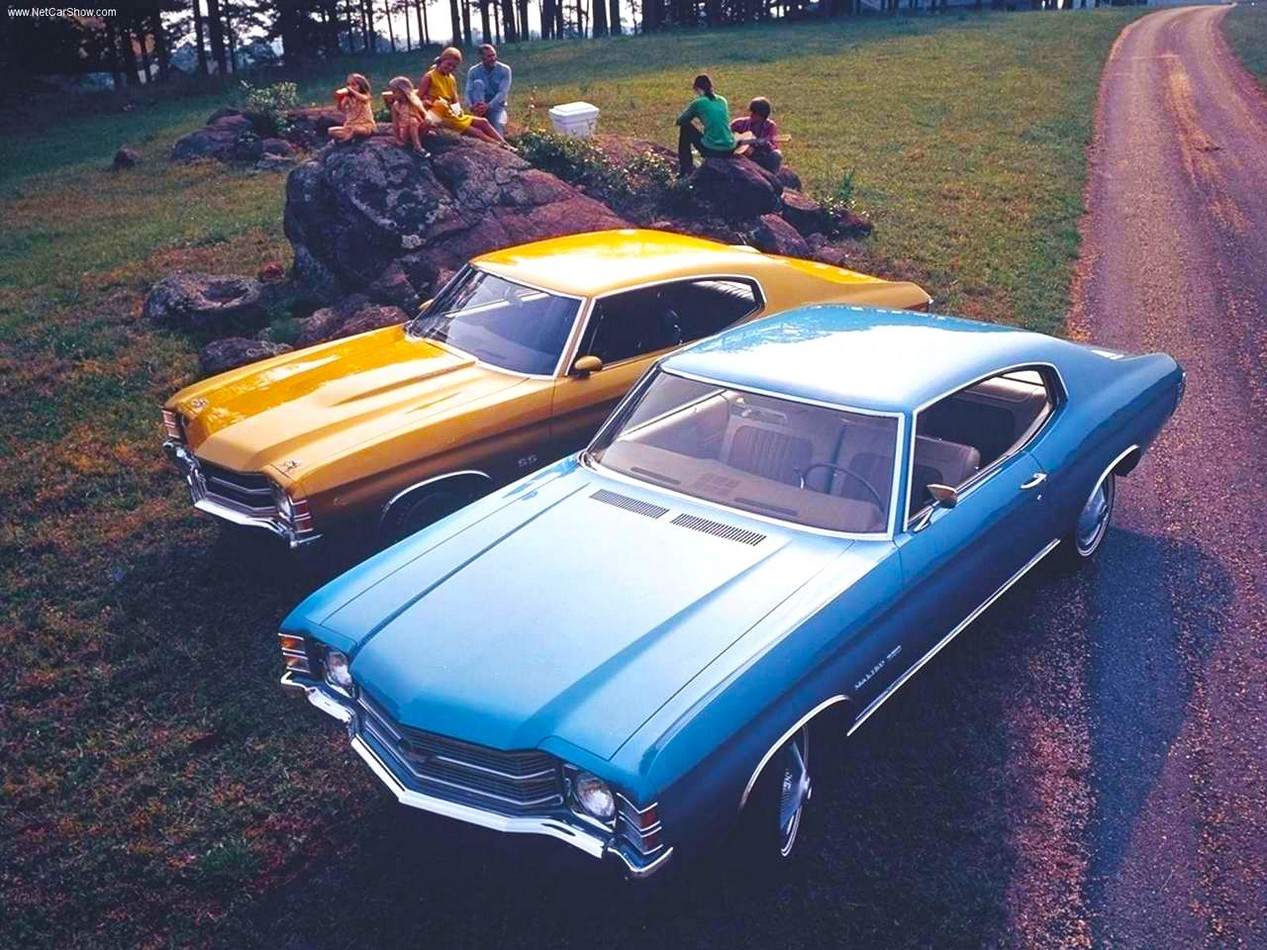 Chevrolet Chevelle de 1969, une orange et une bleue