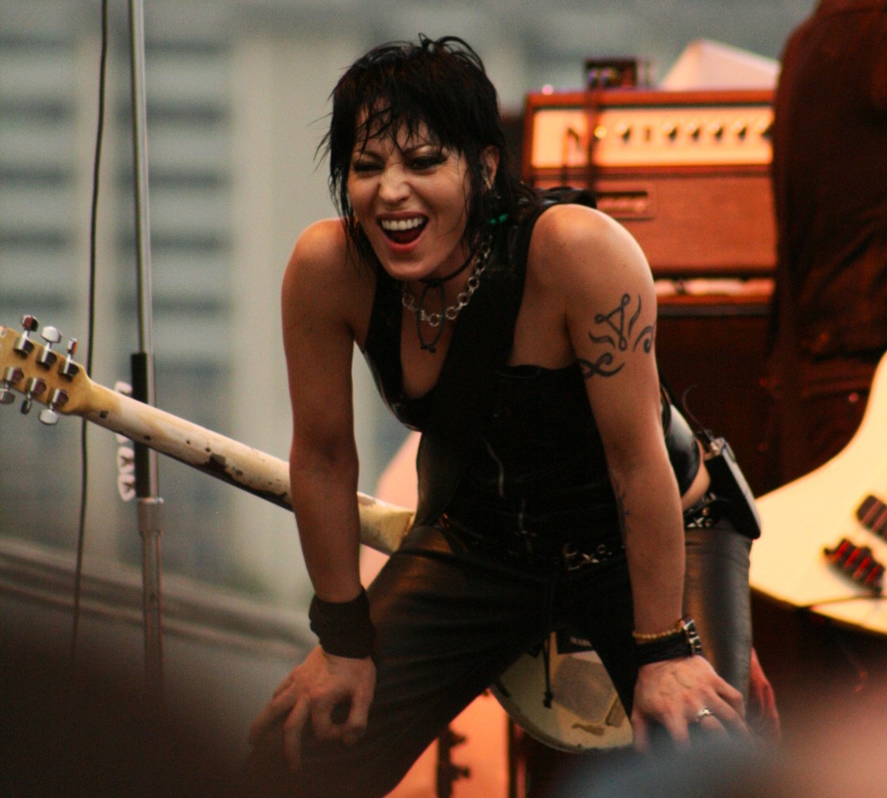 La chanteuse américaine Joan Jett en concert le 2 mai 2008