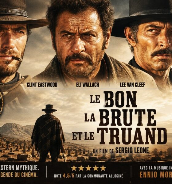 Affiche du film Le bon, la brute et le truand à l'occasion de sa ressortie cinéma le 5 août 2026