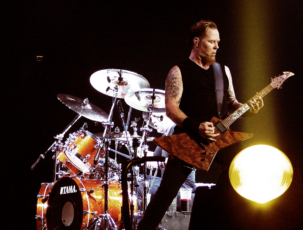 James Hetfield le chanteur de Metallica sur scène le 15/9/2008