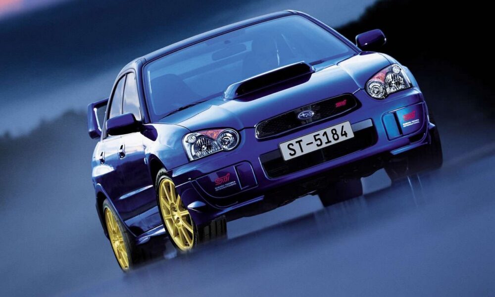 Subaru Impreza WRX STI bleue de 2004