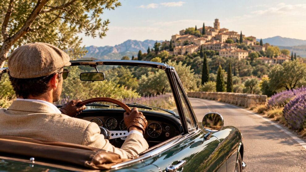 Gentleman driver en voiture ancienne