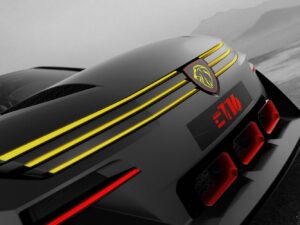Peugeot E T16 zoom sur la calandre